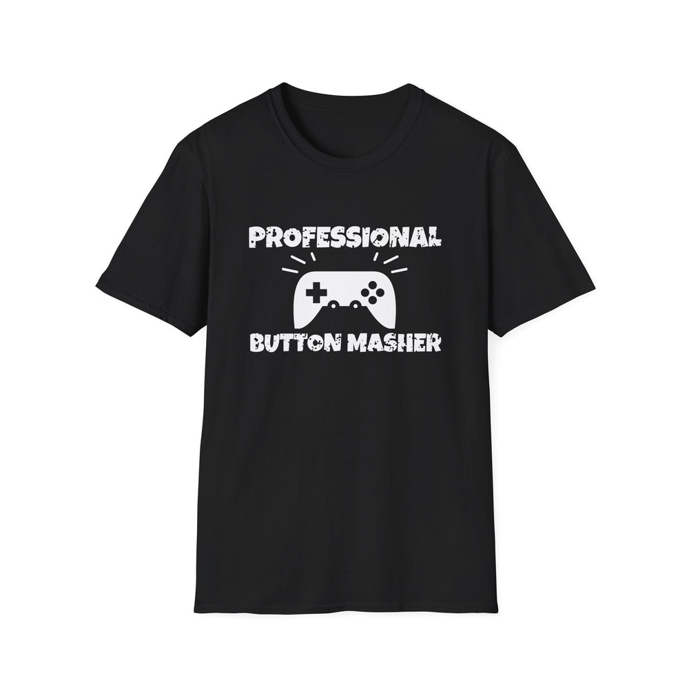 Professional Button Masher White Ink Tee