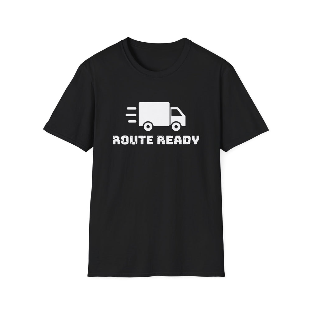 Route Ready White Ink Tee - front flat mockup