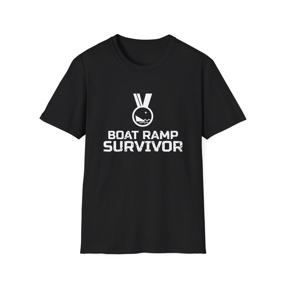 Boat Ramp Survivor White Ink Tee