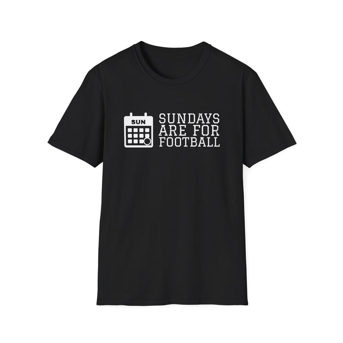 Sundays Are For Football White Ink Tee - front flat mockup