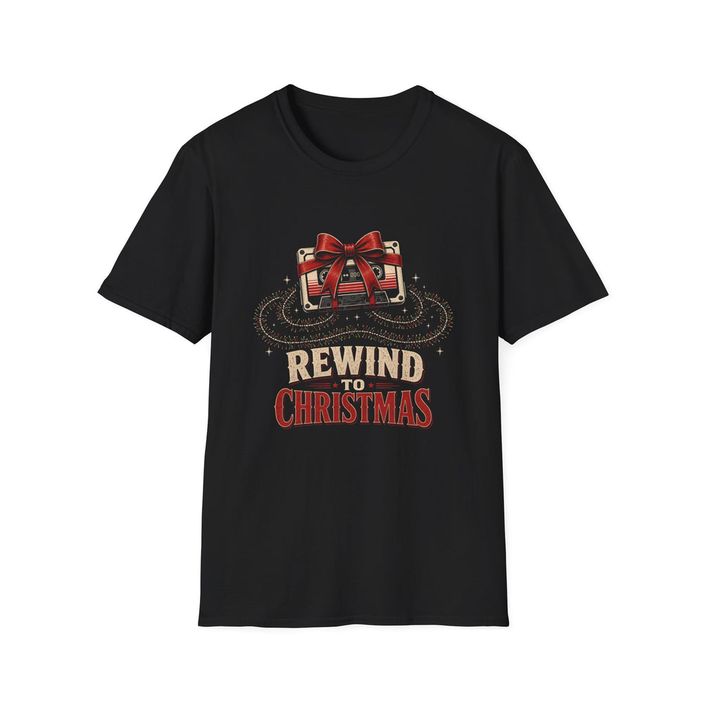 Rewind to Christmas Retro Cassette Tee