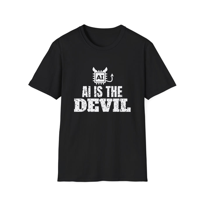 AI Is The Devil White Ink Tee