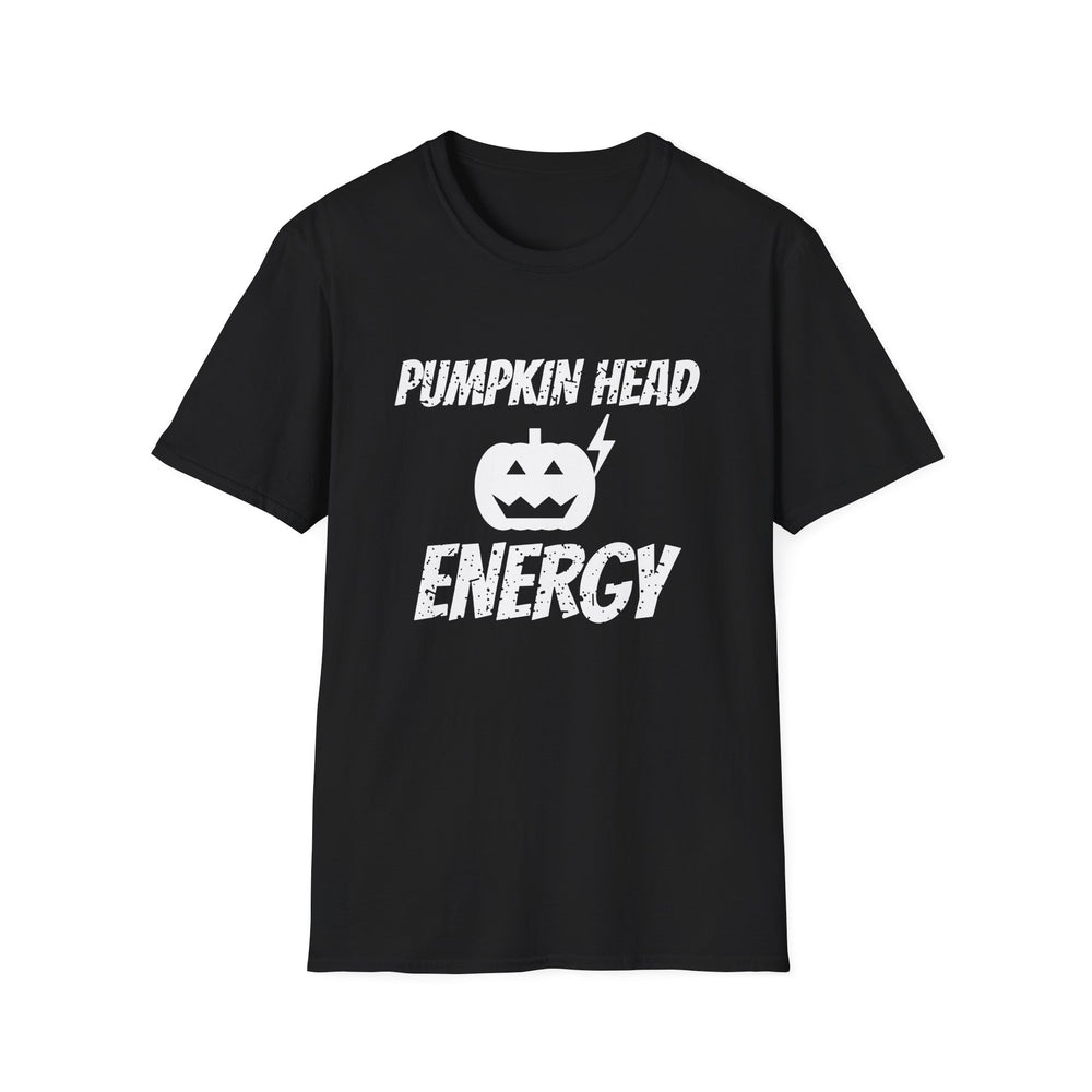 Pumpkin Head Energy White Ink Tee