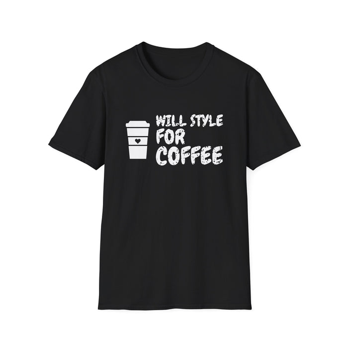 Will Style For Coffee White Ink Tee - front flat mockup