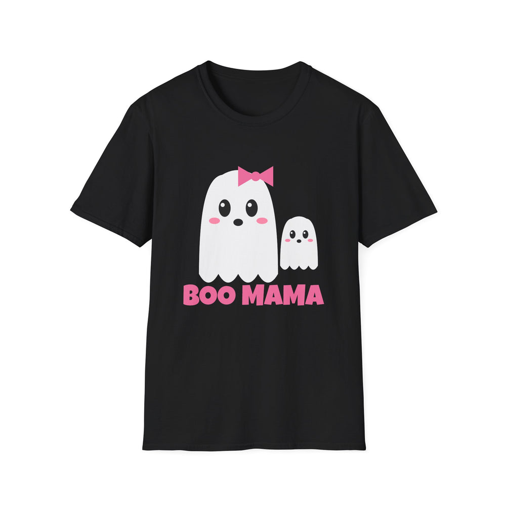 Boo Mama Halloween tee, black, front