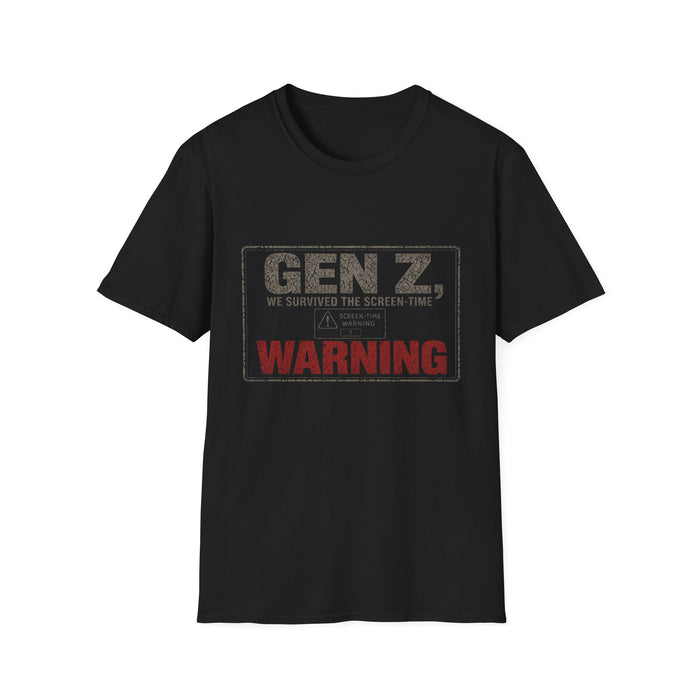 T-Shirt — "Gen Z — We Survived the Screen-Time Warning" Screen-Time Survivor Tee