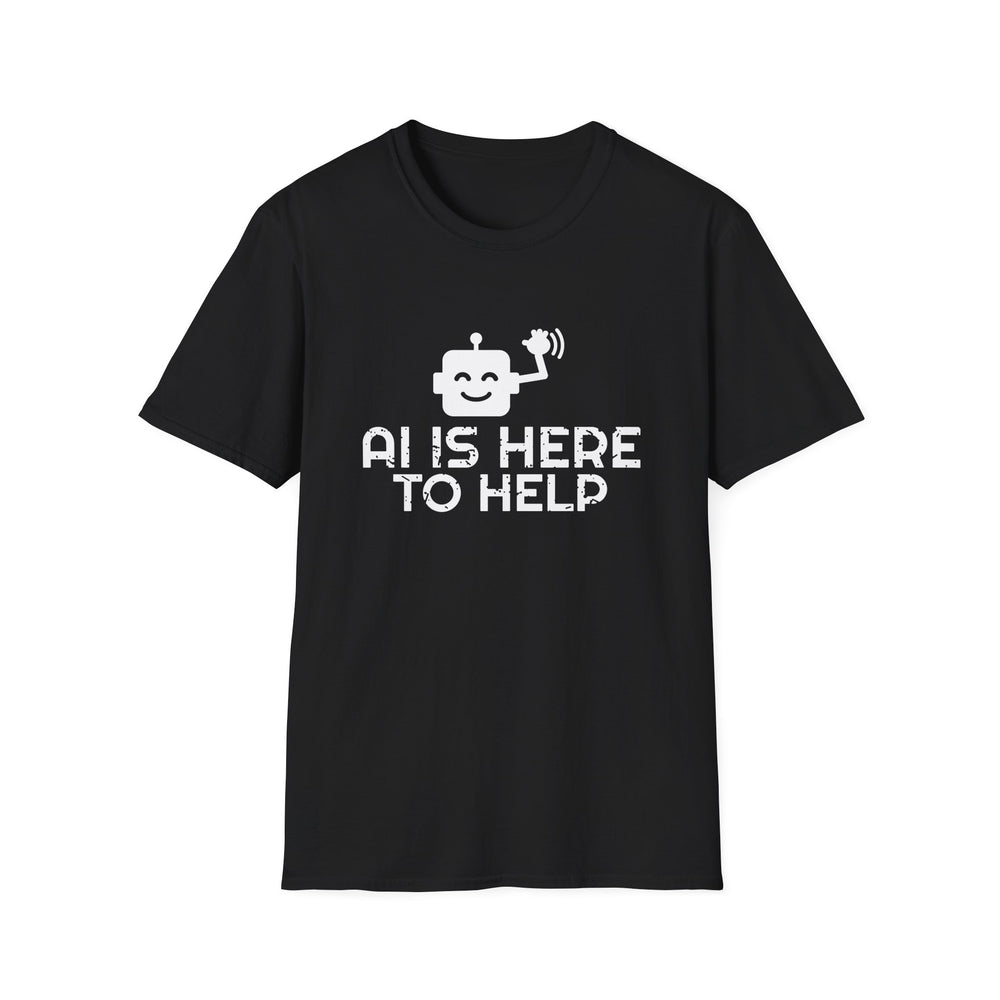 AI Is Here To Help White Ink Tee