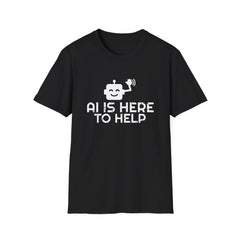 AI Is Here To Help White Ink Tee
