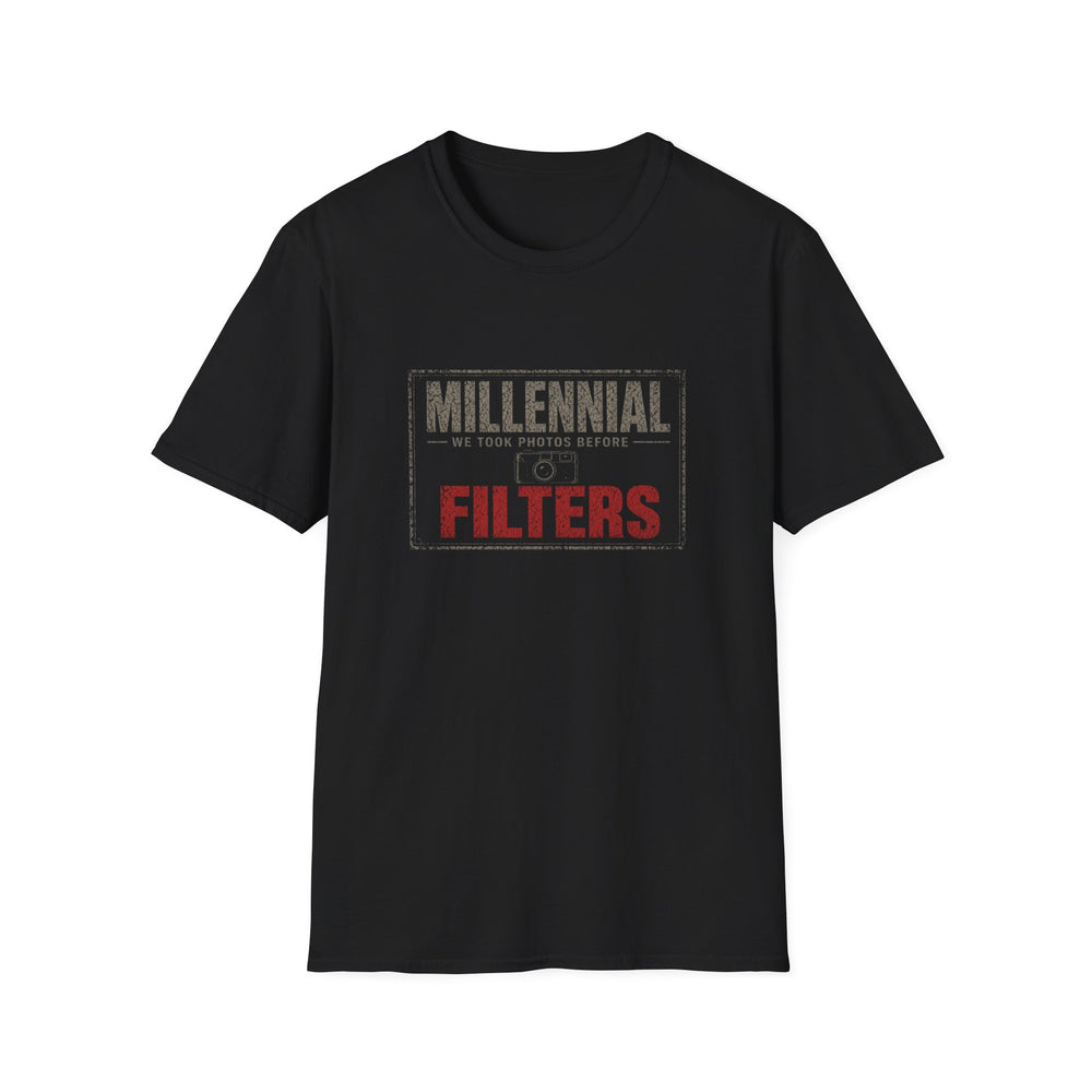 T-Shirt — "Millennial — We Took Photos Before Filters" Pre-Filter Photos Tee