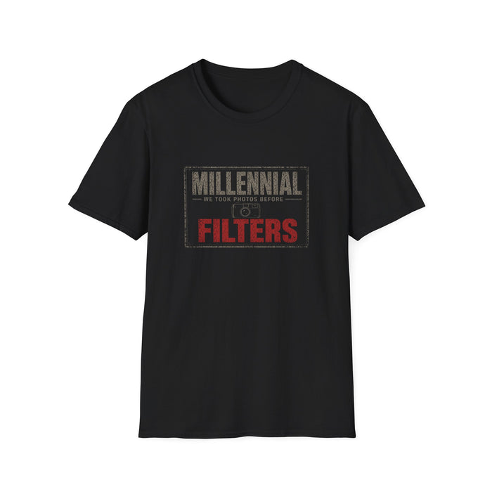 T-Shirt — "Millennial — We Took Photos Before Filters" Pre-Filter Photos Tee