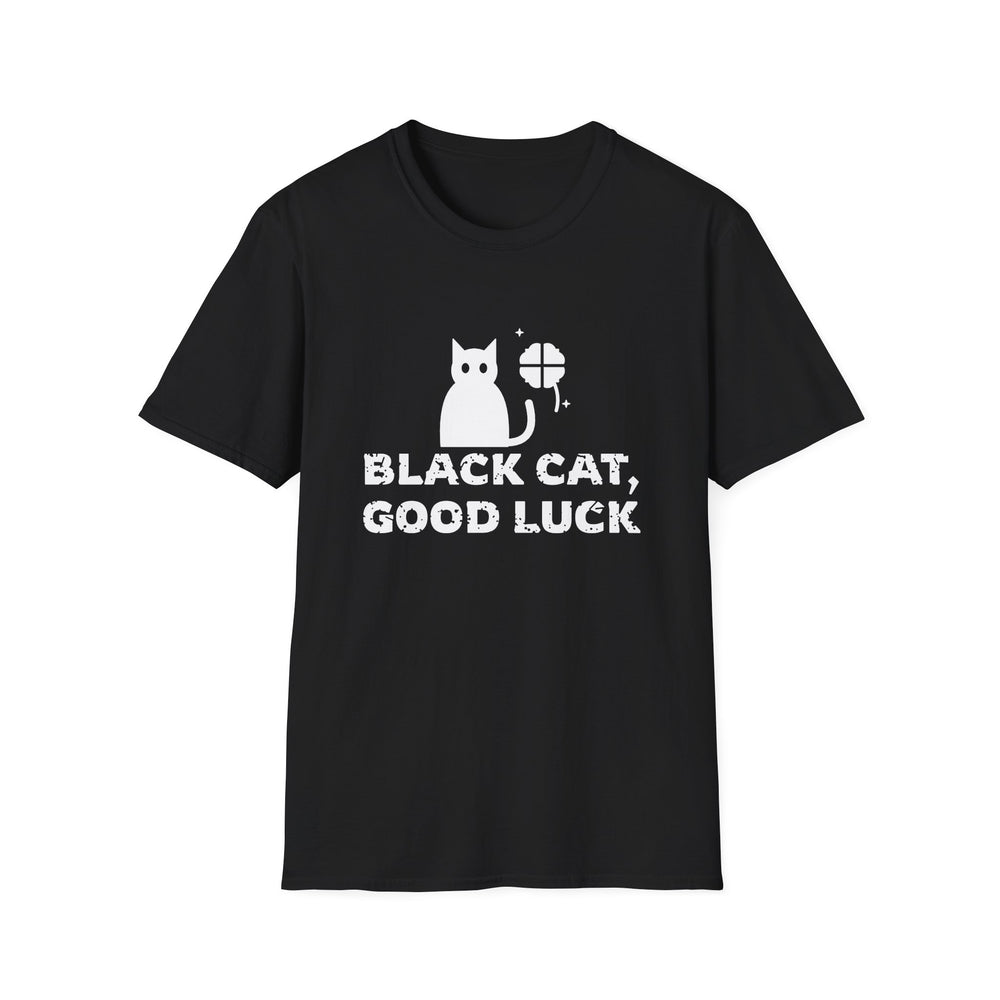 Black Cat, Good Luck White Ink Tee