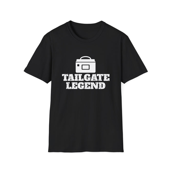 Tailgate Legend White Ink Tee - front flat mockup