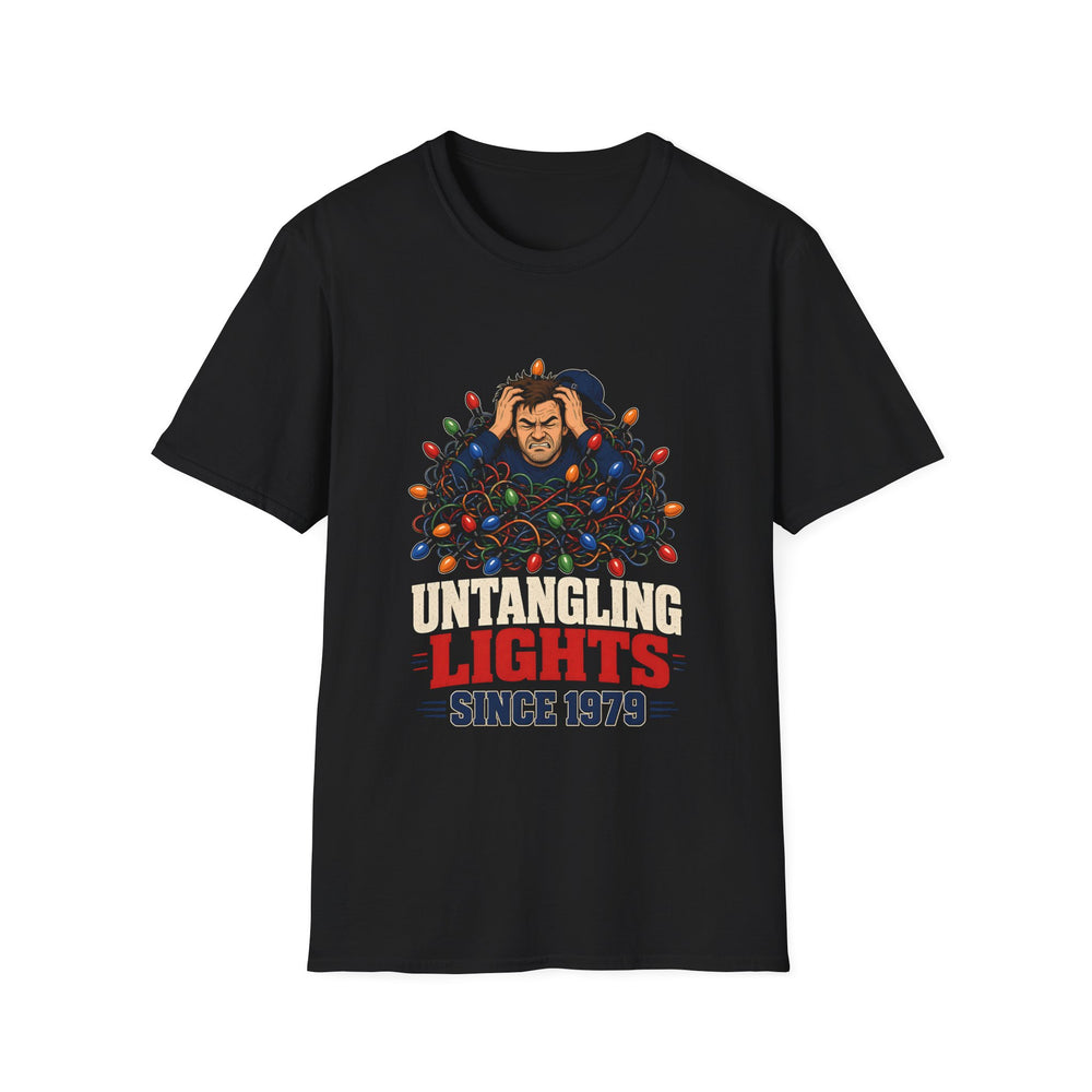 Untangling Lights Since 1979 Funny Christmas Tee