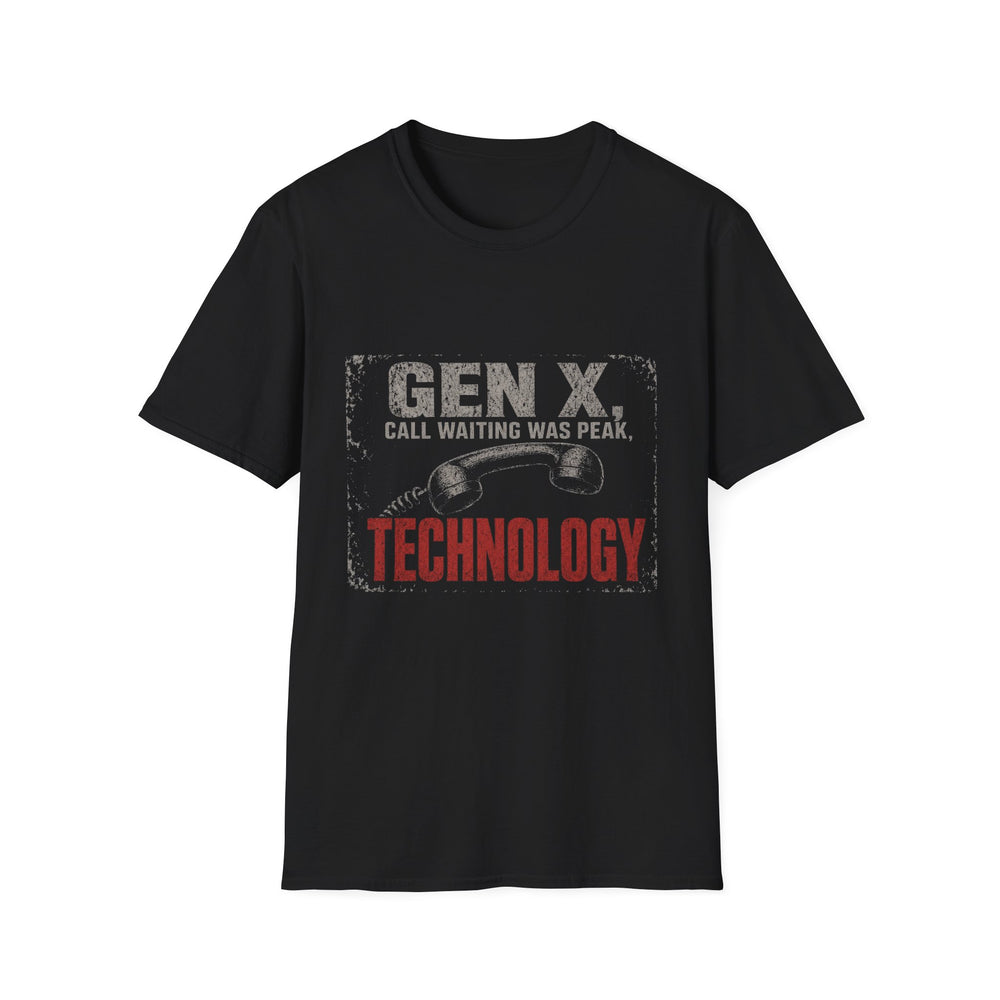 T-Shirt — "Gen X — Call Waiting Was Peak Technology" Landline Tee