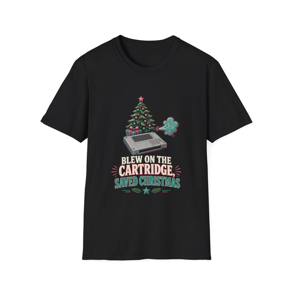 Blew on the Cartridge, Saved Christmas Retro Gaming Tee
