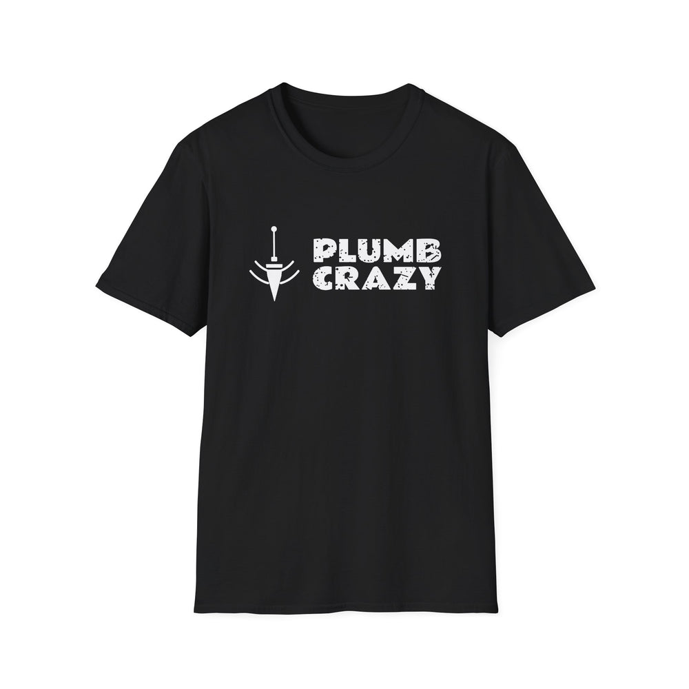 Plumb Crazy White Ink Tee - front flat mockup
