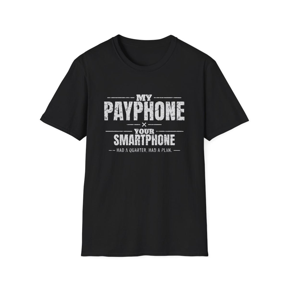 My Payphone Your Smartphone Tee (White Ink) - front flat mockup